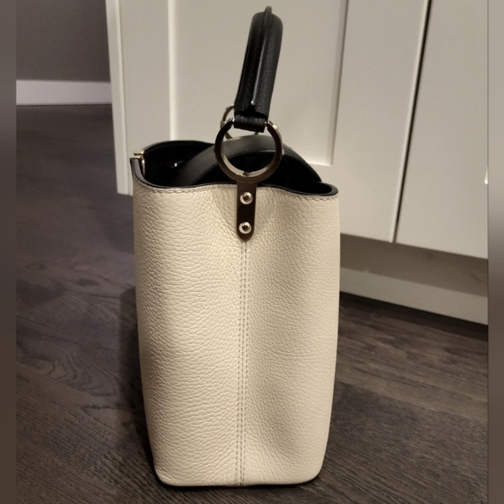 Louis Vuitton Cream and Black Satchel - Picture 3 of 6